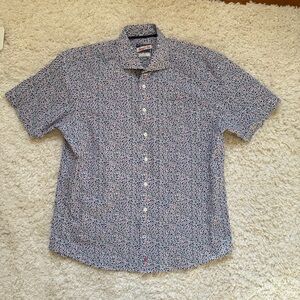 johnnie-O Canton Button Down Shirt in Wake Floral pattern. LRG. MINTY!